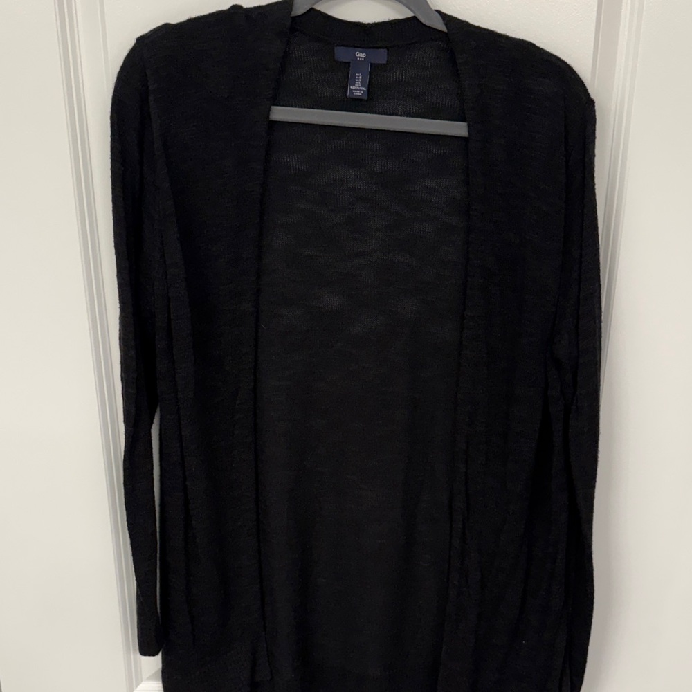 GAP Black Open Front Cardigan EUC